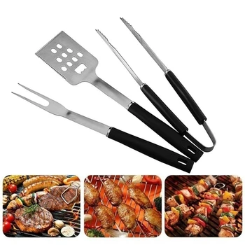 3pcs Stainless Steel BBQ Tool Set Barbecue Grilling Tools BBQ Accessories Portable Barbecue Kit Outdoor BBQ Fork Tong Spatula
3pcs Stainless Steel BBQ Tool Set Barbecue Grilling Tools BBQ Accessories Portable Barbecue Kit Outdoor BBQ Fork Tong Spatula