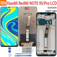 Écran tactile LCD avec châssis, AAA +++, pour Xiaomi Redmi Note 9S, Original=