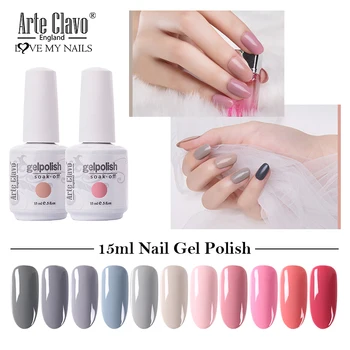Arte Clavo 15ml UV LED Gel Nail Polish Glitter Nail Art Fashion Nude Pink Gray Color Gel Polish Long Lasting Varnish Gel Lacquer
Arte Clavo 15ml UV LED Gel Nail Polish Glitter Nail Art Fashion Nude Pink Gray Color Gel Polish Long Lasting Varnish Gel Lacquer