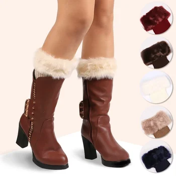 Womens Winter Warm Crochet Knit Fur Trim Leg Warmers Cuffs Toppers Boot Socks Cuffs Toppers Boot Socks
Womens Winter Warm Crochet Knit Fur Trim Leg Warmers Cuffs Toppers Boot Socks Cuffs Toppers Boot Socks