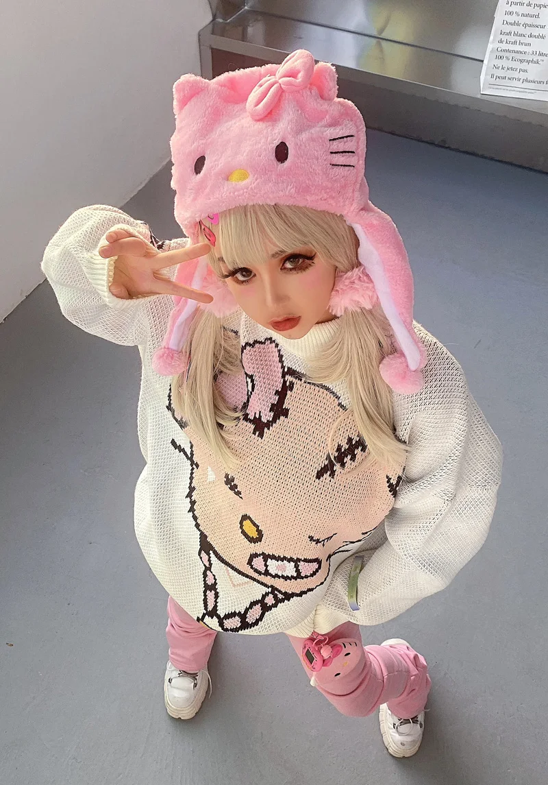 Y2K Soft Girl Cute Cartoon KT Cat Hat Winter Warm Ear Cap Plush Girl Cute Girl Hat
Y2K Soft Girl Cute Cartoon KT Cat Hat Winter Warm Ear Cap Plush Girl Cute Girl Hat
