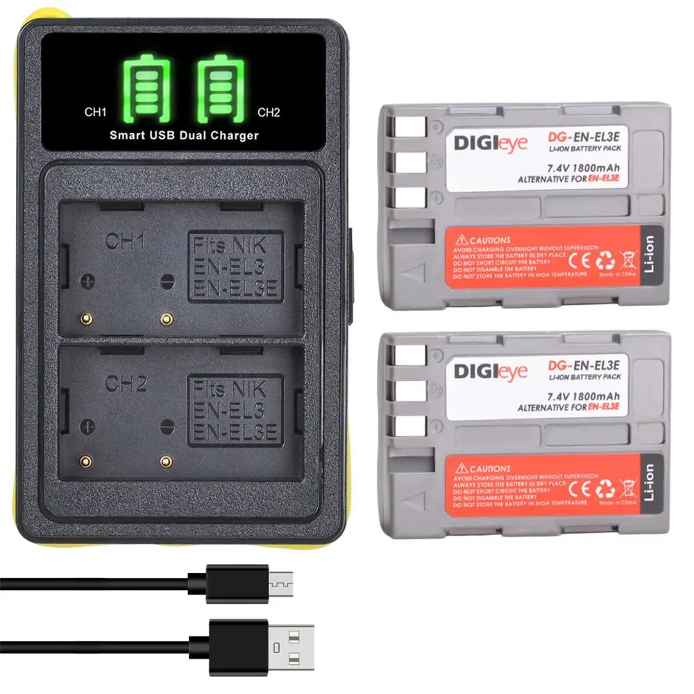 EN-EL3e ENEL3E EL3E аккумулятор + двойное зарядное устройство со светодиодом типа C для Nikon D50, D70, D70s, D80, D90, D100, D200, D300, D300S, D700
EN-EL3e ENEL3E EL3E аккумулятор + двойное зарядное устройство со светодиодом типа C для Nikon D50, D70, D70s, D80, D90, D100, D200, D300, D300S, D700