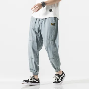 Clothing ancient Japanese retro summer thin casual jeans men's simple loose binding Harun pants
Clothing ancient Japanese retro summer thin casual jeans men's simple loose binding Harun pants