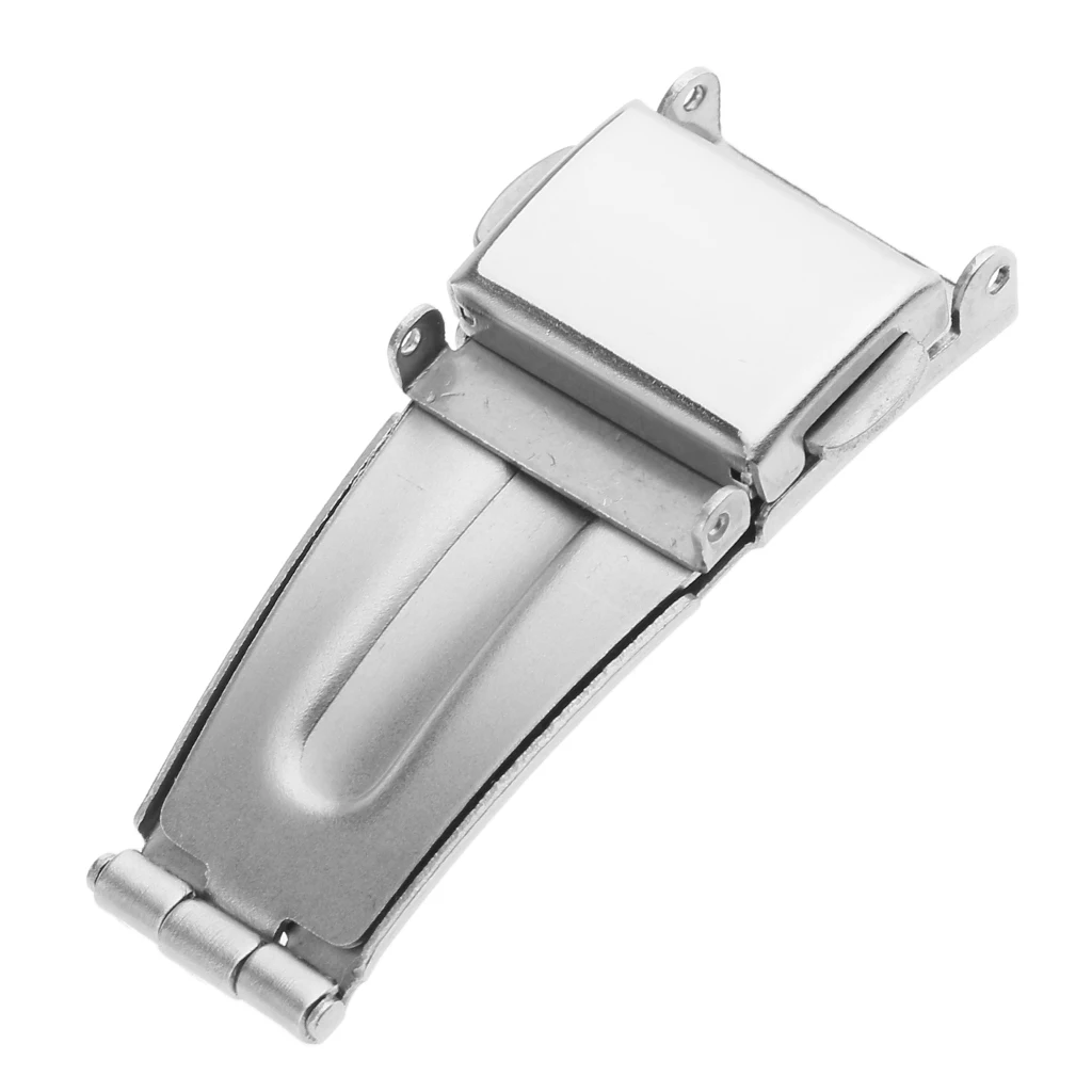 10 Pieces/Lot silver color Watch Buckle Stainless Steel Deployment Clasp Folding Double Push Buckle 5mm-22mm