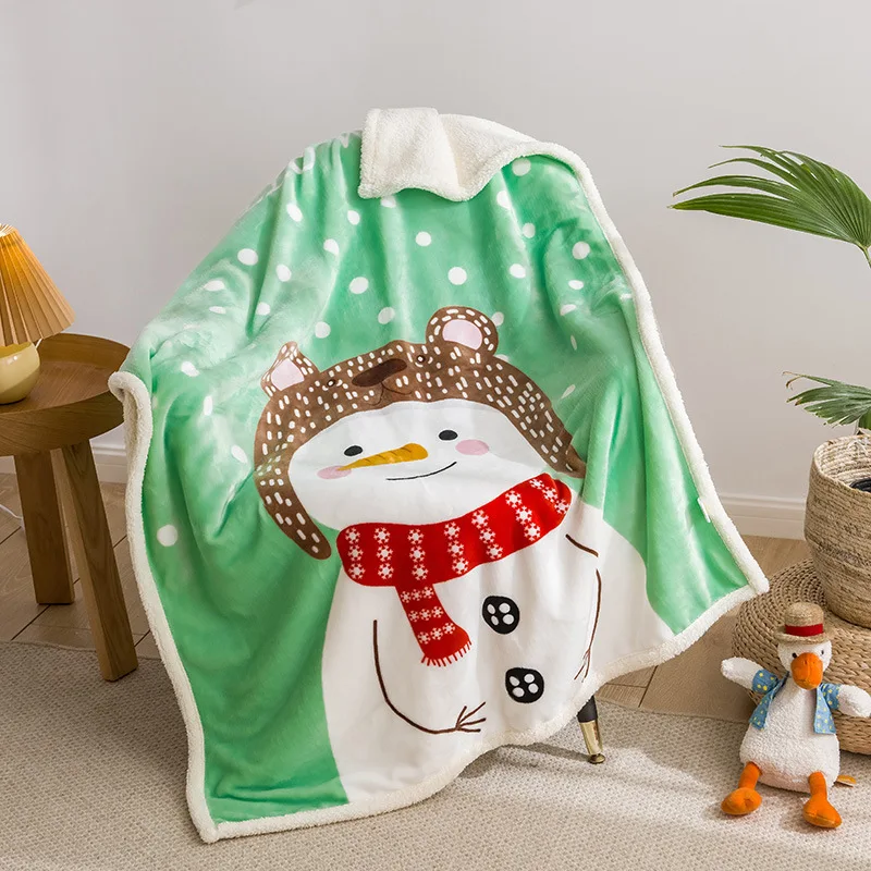 Thick double-layer children's cartoon lamb wool blanket flannel hug blanket, children's room decoration Blanket for the bedroom
Thick double-layer children's cartoon lamb wool blanket flannel hug blanket, children's room decoration Blanket for the bedroom