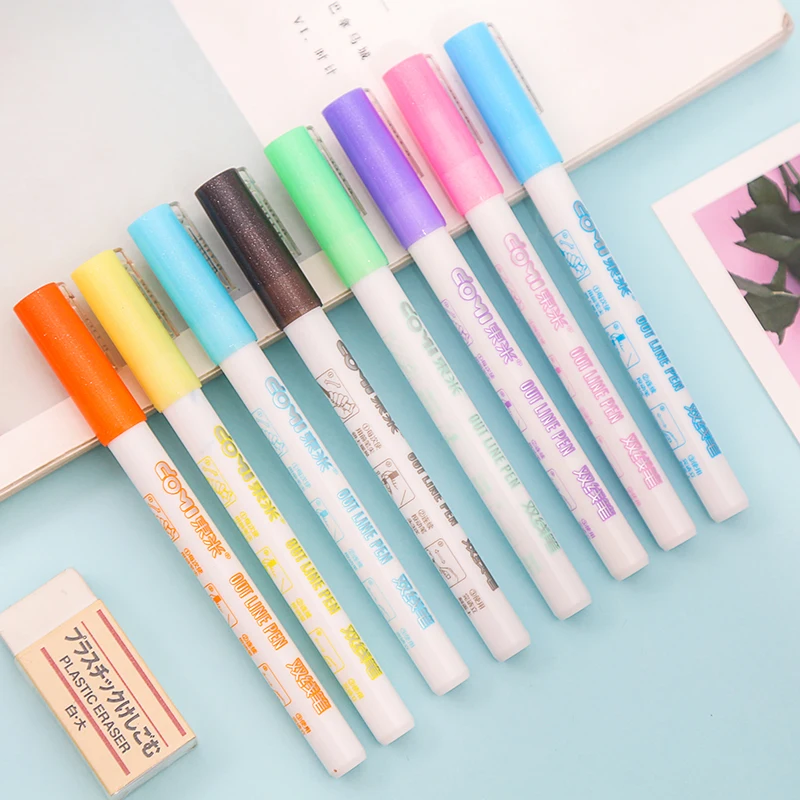 Creativity Colorful Double Line Pens Fluorescent Marker Candy Colored Marker Pens Drawing Student School Art Stationery Supplies
Creativity Colorful Double Line Pens Fluorescent Marker Candy Colored Marker Pens Drawing Student School Art Stationery Supplies