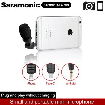 Saramonic Smartmic Di /UC Mini Microphone Flexible Condenser Lightning/Type C Jack for iPhone Android Smartphone Voice Recording
Saramonic Smartmic Di /UC Mini Microphone Flexible Condenser Lightning/Type C Jack for iPhone Android Smartphone Voice Recording