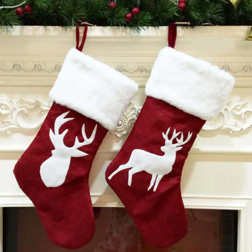 Christmas Socks Gift Bag Red Hemp Elk Embroidery Christmas Socks Christmas Gifts Pendant Lovely Gift Bag For Kids Fireplace Tre
Christmas Socks Gift Bag Red Hemp Elk Embroidery Christmas Socks Christmas Gifts Pendant Lovely Gift Bag For Kids Fireplace Tre