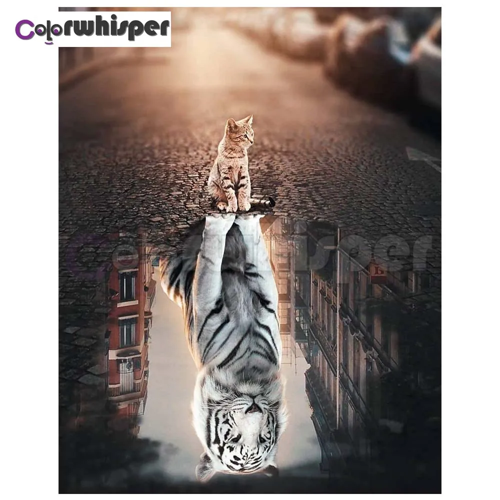 Diamond Painting Full Square/Round Drill 5D Cat Tiger Reflection Daimond Painting Embroidery Cross Stitch Crystal Mosaic Z332
Diamond Painting Full Square/Round Drill 5D Cat Tiger Reflection Daimond Painting Embroidery Cross Stitch Crystal Mosaic Z332