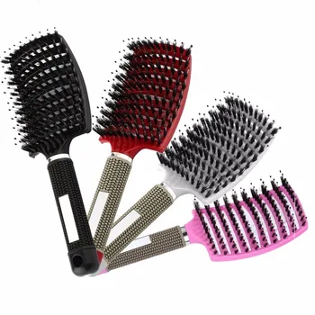 Hair Scalp Massage Comb Women Female Bristle&Nylon Hairbrush Wet Curly Detangle Hair Brush for Salon Hairdressing Styling Tools 
Hair Scalp Massage Comb Women Female Bristle&Nylon Hairbrush Wet Curly Detangle Hair Brush for Salon Hairdressing Styling Tools