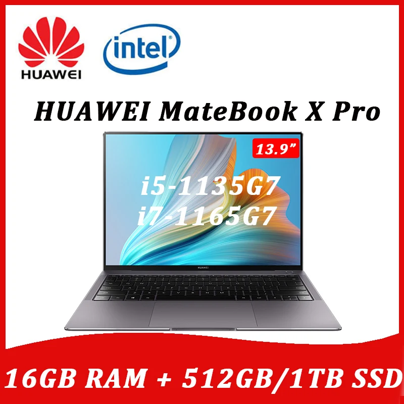 HUAWEI ноутбук MateBook X Pro 2021 новый Intel i7-1165G7 iris Xe Graphics 16 Гб ОЗУ 1 ТБ SSD 13 9 дюймов 3K
