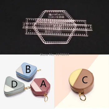 Acrylic Stencil Leather Template Home Leather craft Storage bag Sewing Pattern Tools Accessory Earphone line bag Mini coin bag
Acrylic Stencil Leather Template Home Leather craft Storage bag Sewing Pattern Tools Accessory Earphone line bag Mini coin bag