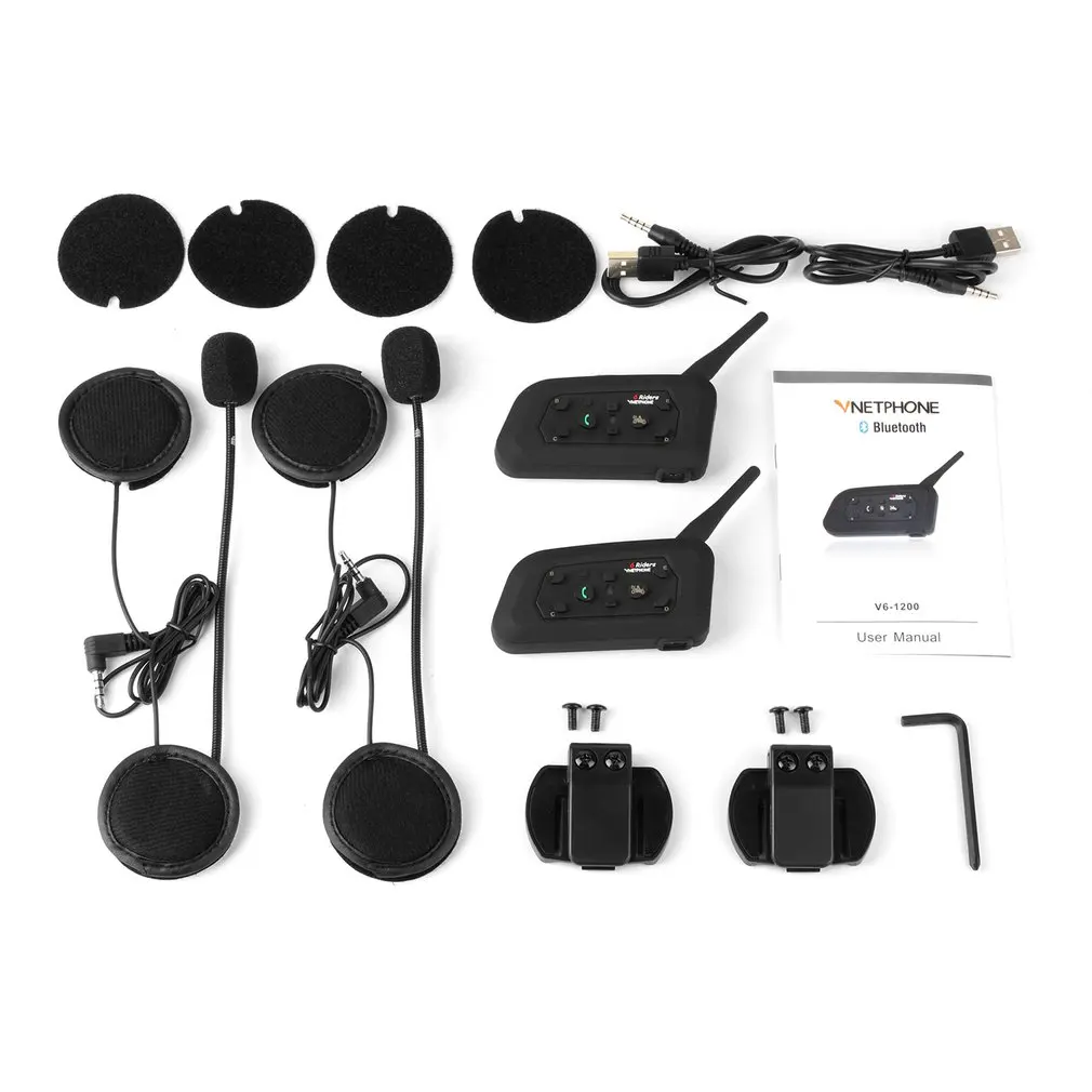 VNETPHONE V6-1200 Motorcycle Communicator 2-in-1 Helmet Intercom Headset with Mic Interphone for 6 Riders
VNETPHONE V6-1200 Motorcycle Communicator 2-in-1 Helmet Intercom Headset with Mic Interphone for 6 Riders