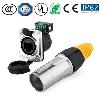 RJ45 signal waterproof connector rj45 signal metal plug socket terminal/network port cable/wire/panel connector
RJ45 signal waterproof connector rj45 signal metal plug socket terminal/network port cable/wire/panel connector