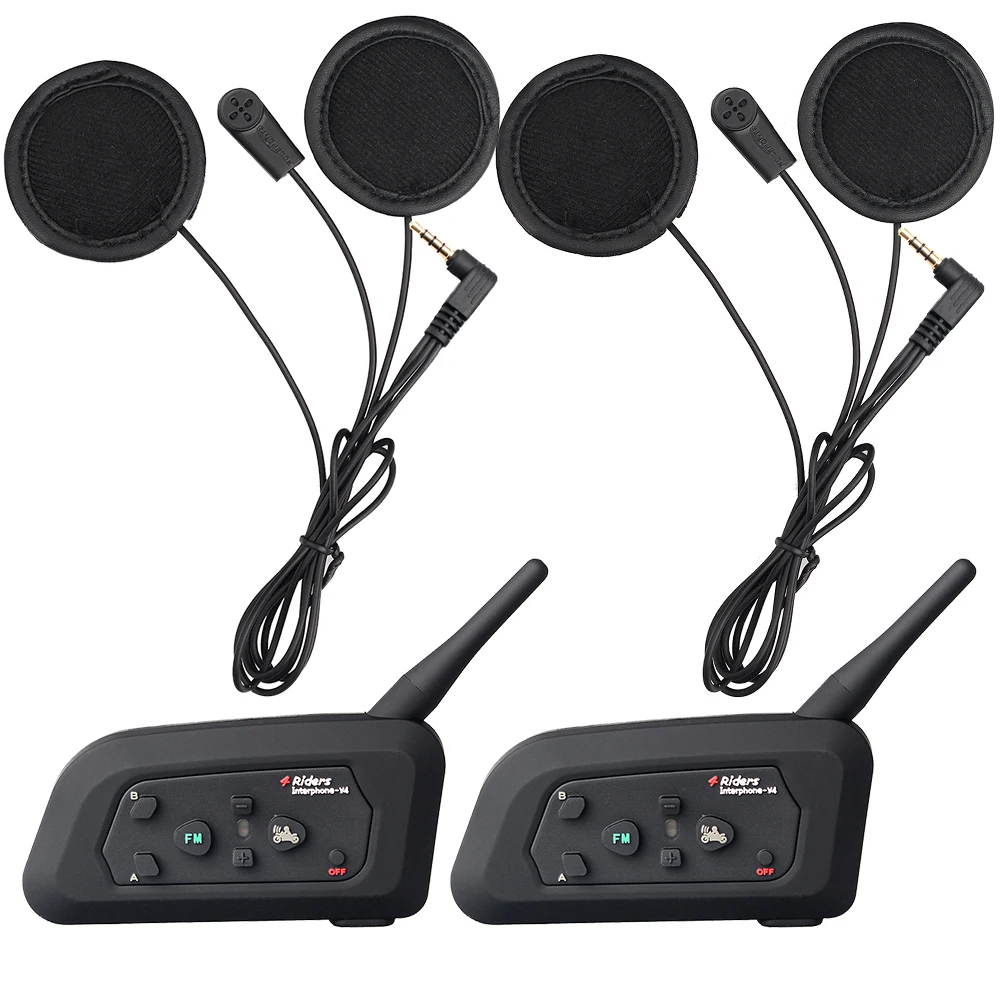 2 pcs V4 Intercom Motorcycle Bluetooth Helmet Headset 1200m Wireless BT Interphone Intercomunicador Moto FM Radio
2 pcs V4 Intercom Motorcycle Bluetooth Helmet Headset 1200m Wireless BT Interphone Intercomunicador Moto FM Radio