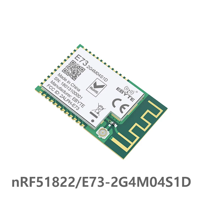 E73-2G4M04S1D nRF51822 BLE4.2 Bluetooth module ultra low power consumption PCB and IPX dual antenna 2.4Ghz Wireless rf module
E73-2G4M04S1D nRF51822 BLE4.2 Bluetooth module ultra low power consumption PCB and IPX dual antenna 2.4Ghz Wireless rf module