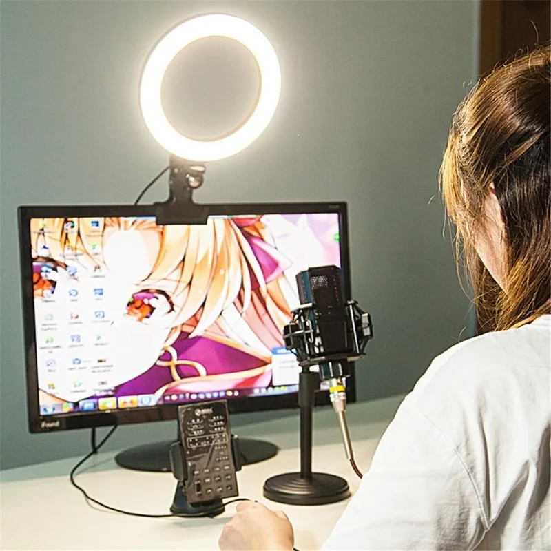 Portable LED Dimmable Ring Light Clip Selfie Fill Light USB Powered Three Color Lighting Modes For Photography Live Makeup
Portable LED Dimmable Ring Light Clip Selfie Fill Light USB Powered Three Color Lighting Modes For Photography Live Makeup