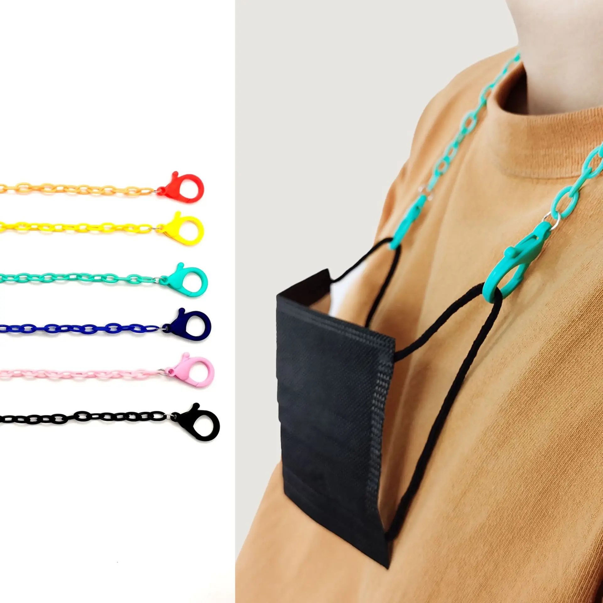 JIZI Nylon injection molded acrylic mask rope mask chain glasses dual hanging rope extension non-slip glasses chain
JIZI Nylon injection molded acrylic mask rope mask chain glasses dual hanging rope extension non-slip glasses chain