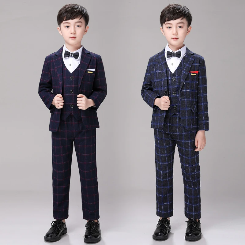 2022 Baby Boy Formal Wear Dots Chiildren Wedding Suits Dress Teenager