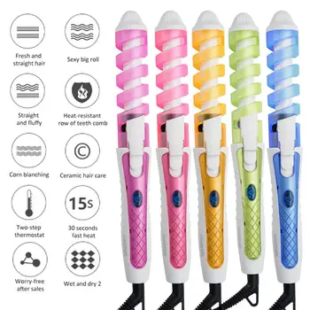 Professional Portable Salon Hair Hot Ceramic Curling Curler Iron Wave Wand Electric Magic Hair Styling Tool Spiral Curling Iron
Professional Portable Salon Hair Hot Ceramic Curling Curler Iron Wave Wand Electric Magic Hair Styling Tool Spiral Curling Iron