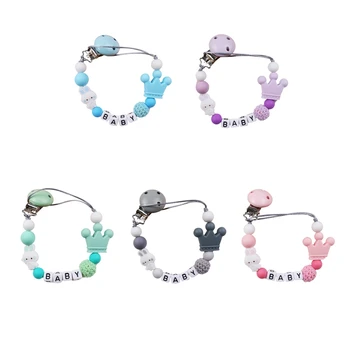 Personalized DIY Baby's Name Handmade Pacifier Clips Holder Dinosaur Silicone Beads Baby Teether Teething Chain
Personalized DIY Baby's Name Handmade Pacifier Clips Holder Dinosaur Silicone Beads Baby Teether Teething Chain