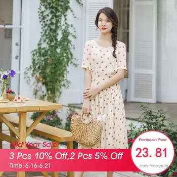 INMAN Summer New Arrival Japanese Style Simple Design Back Tie Fit Round Collar Shot Sleeve Dot Pattern Long Dress
INMAN Summer New Arrival Japanese Style Simple Design Back Tie Fit Round Collar Shot Sleeve Dot Pattern Long Dress