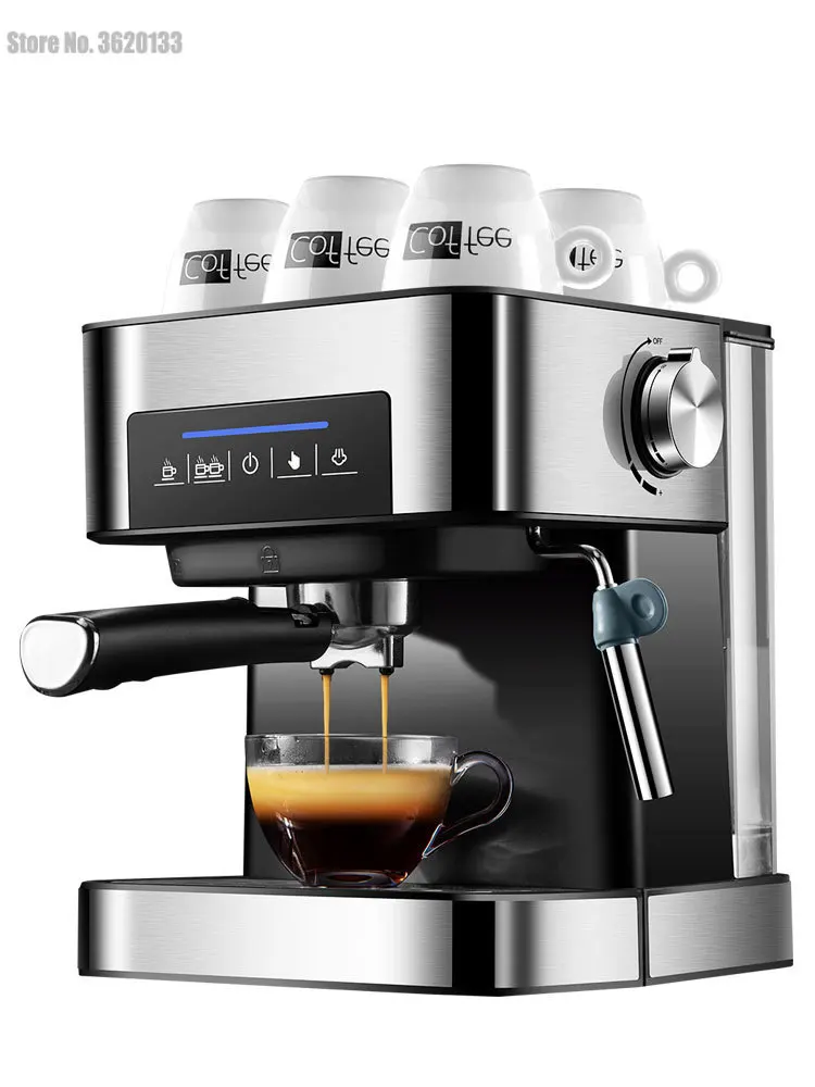 Household Espresso Machine 20bar Coffee Maker Semi Automatic Cappuccino 220V Italian Steam Type Milk Frother Touch Panel | Бытовая