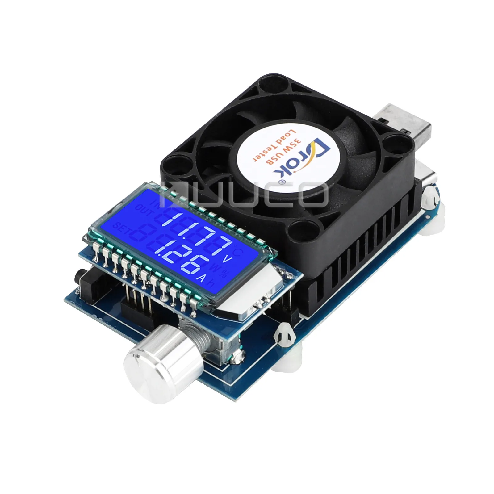 Drok 35W 5A USB Load Electronic Adjustable Constant Current Resistor Battery Voltage Capacity Voltmeter Tester
Drok 35W 5A USB Load Electronic Adjustable Constant Current Resistor Battery Voltage Capacity Voltmeter Tester