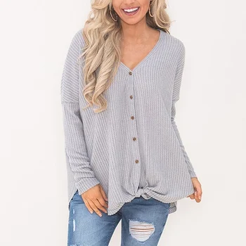 Vicabo Winter Women Fashion Sexy V-neck Shirts Loose Button Tie Top Long Sleeve Solid Color Casual Daily Autumn Sweater Tops
Vicabo Winter Women Fashion Sexy V-neck Shirts Loose Button Tie Top Long Sleeve Solid Color Casual Daily Autumn Sweater Tops