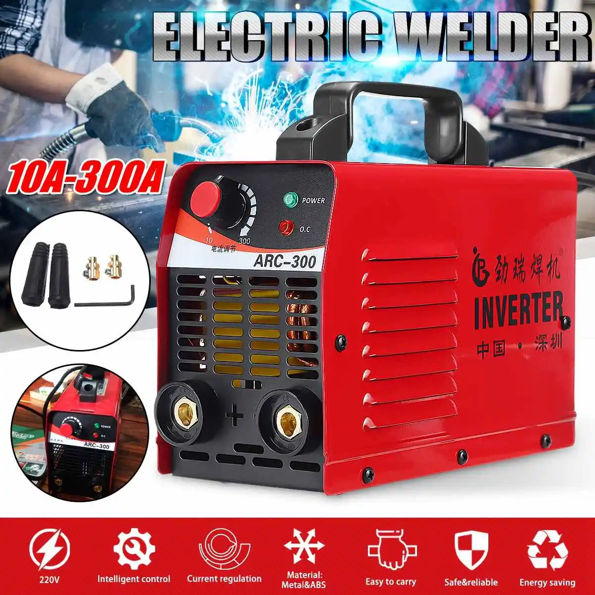 ARC-300 220V Electric Arc Welders IGBT Inverter Welding Machine MMA Welding Machine ZX7 Soldering LCD Welding Equipment
ARC-300 220V Electric Arc Welders IGBT Inverter Welding Machine MMA Welding Machine ZX7 Soldering LCD Welding Equipment
