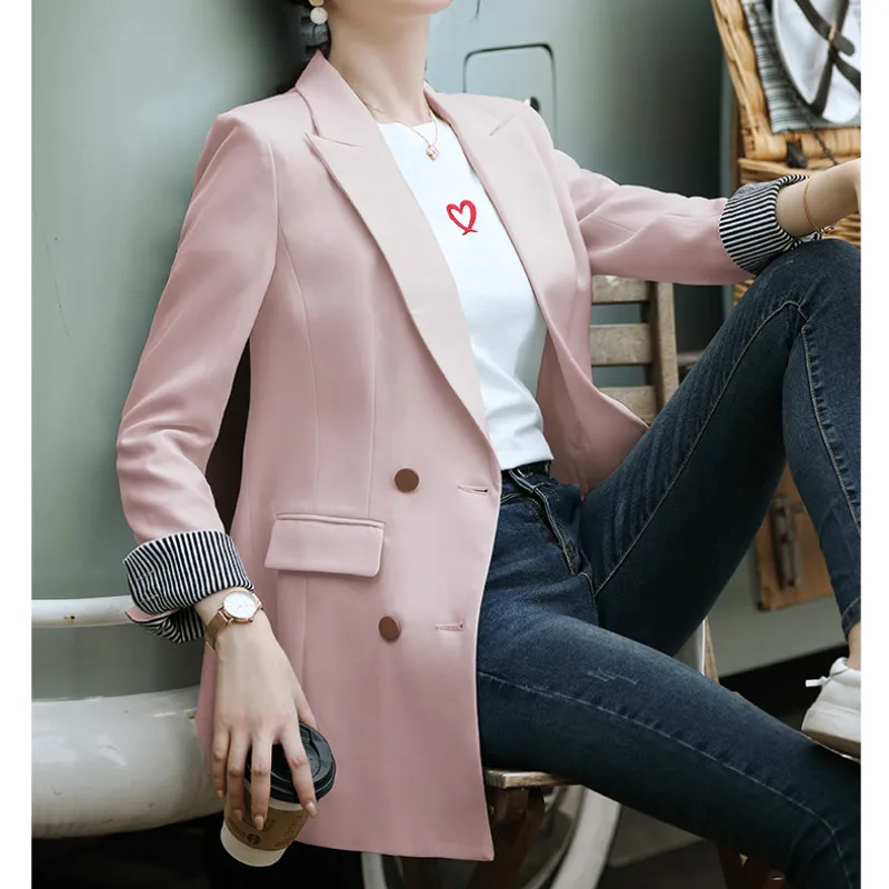 Fall 2019 Women Blazers and Jackets Striped Revers Long Sleeve Slim Blazer Autumn Outwear Plus Size Office Lady Blazer S-4XL
Fall 2019 Women Blazers and Jackets Striped Revers Long Sleeve Slim Blazer Autumn Outwear Plus Size Office Lady Blazer S-4XL