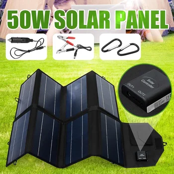 50W Folding Solar Panel 12V Waterproof Portable Charger Mobile Power Bank for Phone Battery Dual USB Port for outdoor activitie
50W Folding Solar Panel 12V Waterproof Portable Charger Mobile Power Bank for Phone Battery Dual USB Port for outdoor activitie