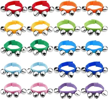 20 Pcs Wrist Band Jingle Bells Musical Rhythm Toys,10 Colors,Musical Instruments for School
20 Pcs Wrist Band Jingle Bells Musical Rhythm Toys,10 Colors,Musical Instruments for School