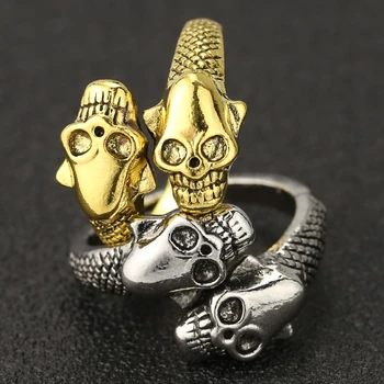 Skull Snake Ring Serpent Jormungand Ouroboros Statement Antique Gold Silver Color Vintage Gothic Animal Amulet Jewelry Wholesale
Skull Snake Ring Serpent Jormungand Ouroboros Statement Antique Gold Silver Color Vintage Gothic Animal Amulet Jewelry Wholesale