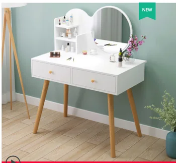 Dressing table, bedroom, modern simple dressing table, storage cabinet, one net red small single dressing table, Nordic table
