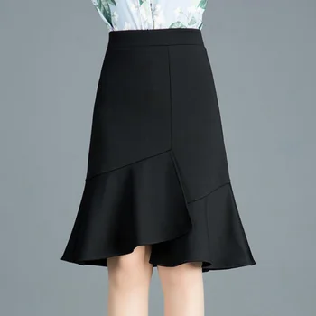Women Bodycon Mermaid Skirt High Waist Slim Ruffles Package Hip Tight Fishtail Skirts Womens Casual Black Irregular Skirt Faldas
Women Bodycon Mermaid Skirt High Waist Slim Ruffles Package Hip Tight Fishtail Skirts Womens Casual Black Irregular Skirt Faldas