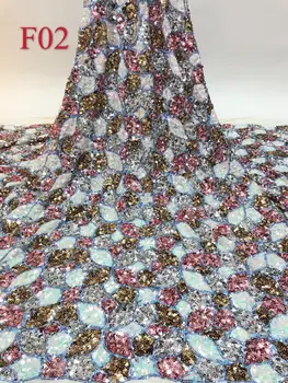 Embroidery African Mesh Lace Fabrics Sequins Lace Fabrics Flower Pattern Sequence Laces Fabric for Nigerian Net Lace
Embroidery African Mesh Lace Fabrics Sequins Lace Fabrics Flower Pattern Sequence Laces Fabric for Nigerian Net Lace