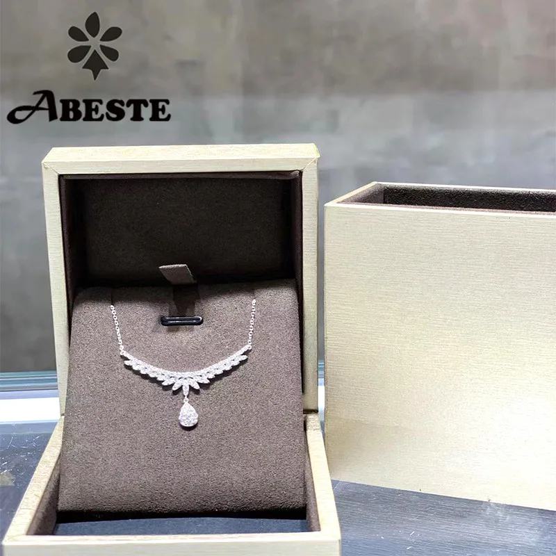 ANI 18K Solid White Gold Necklace Women Engagement Necklace Birthday Gift Pear Shape Pendant Diamond Pendant Necklace Proposal
ANI 18K Solid White Gold Necklace Women Engagement Necklace Birthday Gift Pear Shape Pendant Diamond Pendant Necklace Proposal