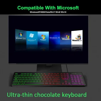 imice 104 keys USB Wired Gaming Keyboard Ultra-thin Chocolate Keyboard with 3 Colorful Backlight Keyboard
imice 104 keys USB Wired Gaming Keyboard Ultra-thin Chocolate Keyboard with 3 Colorful Backlight Keyboard