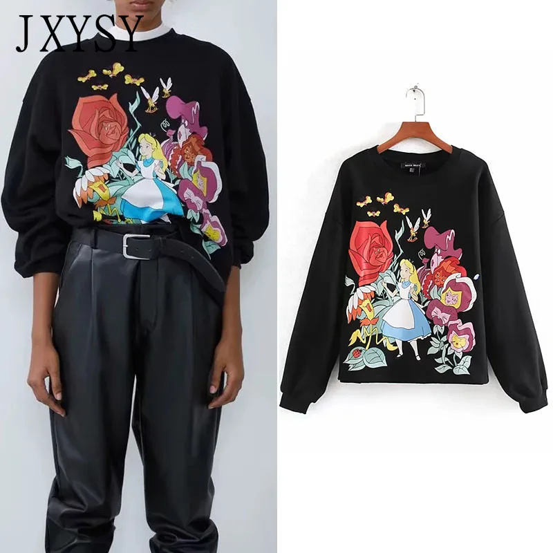 JXYSY hoodies women sweatshirt black pink 2019 autumn winter fashion cartoon princess print loose sweatshirt women pullovers top
JXYSY hoodies women sweatshirt black pink 2019 autumn winter fashion cartoon princess print loose sweatshirt women pullovers top