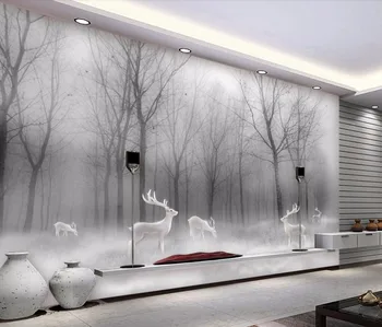 CJSIR Custom Wallpaper Nordic Forest Elk Abstract Woods Black and White Landscape TV Backdrop Home Decor Murals 3d Wallpaper
CJSIR Custom Wallpaper Nordic Forest Elk Abstract Woods Black and White Landscape TV Backdrop Home Decor Murals 3d Wallpaper