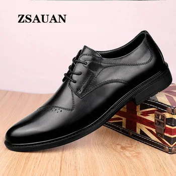ZSAUAN Big Size 37-46 Men Brogue Genuine Leather Shoes Classic Black Office Business Formal Casual Men Dress Shoes Drop Ship
ZSAUAN Big Size 37-46 Men Brogue Genuine Leather Shoes Classic Black Office Business Formal Casual Men Dress Shoes Drop Ship