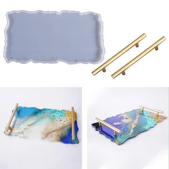 Silicone Geode Agate Tray Mold with 2Pcs Metal Handles,DIY Epoxy Resin Casting Molds for Making Faux Agate Tray
Silicone Geode Agate Tray Mold with 2Pcs Metal Handles,DIY Epoxy Resin Casting Molds for Making Faux Agate Tray
