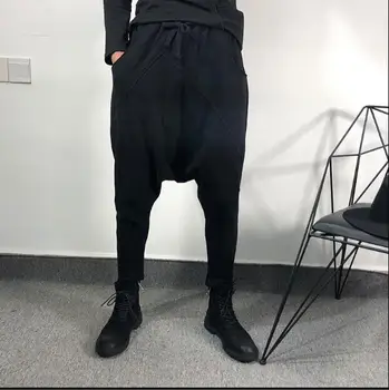 Summer Men's Fashion Loose Hanging Harem Foot Pants Hair Stylist Personality Elastic Casual Pants
Summer Men's Fashion Loose Hanging Harem Foot Pants Hair Stylist Personality Elastic Casual Pants