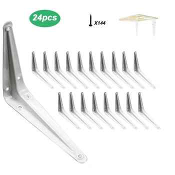 24pcs Shelf Brackets Heavy Duty L Bracket Corner Brace Metal Joint Angle Bracket For Hanging Floating Shelves Bracket Shelf
24pcs Shelf Brackets Heavy Duty L Bracket Corner Brace Metal Joint Angle Bracket For Hanging Floating Shelves Bracket Shelf
