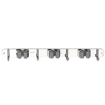 Broom Mop Holder, Stainless Steel Heavy Duty Wall Mount Storage Organizer Tools Hanger with 3 Racks 4 Hooks for Kitchen Bathroom
Broom Mop Holder, Stainless Steel Heavy Duty Wall Mount Storage Organizer Tools Hanger with 3 Racks 4 Hooks for Kitchen Bathroom