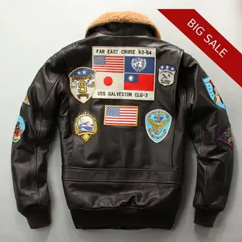 2020 Brown Men Pilot Leather Jacket Wool Collar Europe Size XXXL Genuine Thick Cowhide Russian Aviator Leather Coat
2020 Brown Men Pilot Leather Jacket Wool Collar Europe Size XXXL Genuine Thick Cowhide Russian Aviator Leather Coat