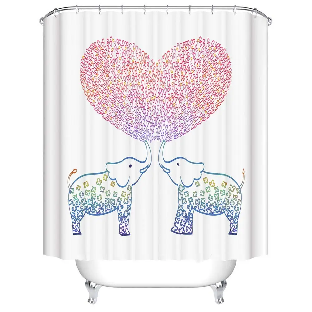 Watercolors Two Elephants in Love Pattern Digital Print Bath Shower Curtains for Bathroom,Polyester Waterproof Fabric Bath
Watercolors Two Elephants in Love Pattern Digital Print Bath Shower Curtains for Bathroom,Polyester Waterproof Fabric Bath