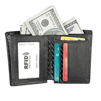 Luxury Men's Wallet Fashion Top Layer Short Business Wallet Tri-Fold Cowhide Wallet RFID Protection Male Black Card Bag Purse
Luxury Men's Wallet Fashion Top Layer Short Business Wallet Tri-Fold Cowhide Wallet RFID Protection Male Black Card Bag Purse