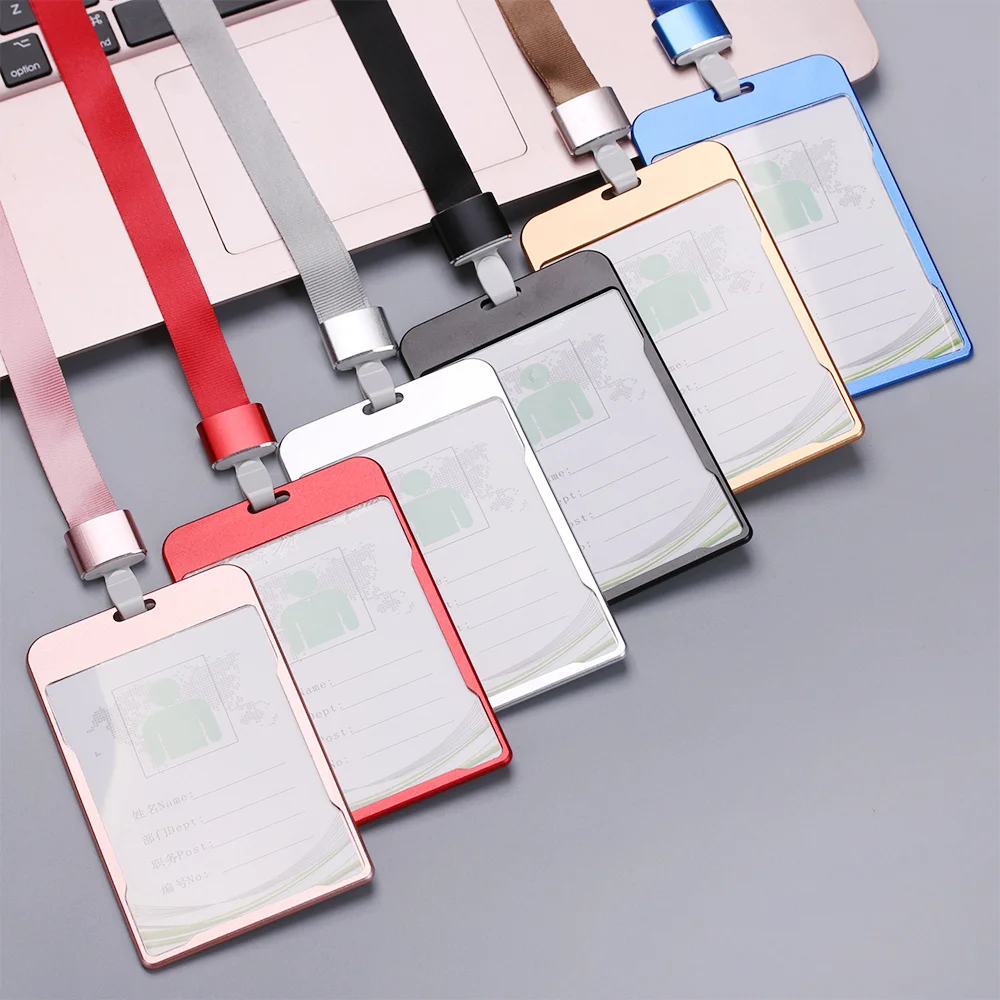 1PC Unisex Metal Work Card Holders With Rope Aluminium Alloy Employee Name ID Card Cover Work Certificate Identity Badge
1PC Unisex Metal Work Card Holders With Rope Aluminium Alloy Employee Name ID Card Cover Work Certificate Identity Badge